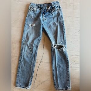 Levi’s Women’s Distressed Blue Jeans